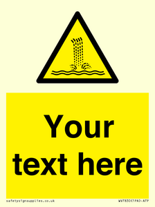 Custom warning artificial waterfall